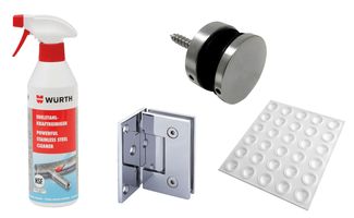 a selection of various glass accessories and fittings