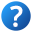 a blue circular icon with a question mark