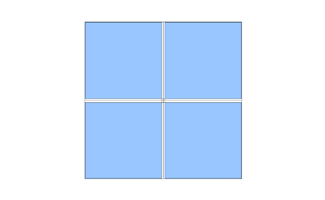 image showing two panes of glass to highlight triple glazing