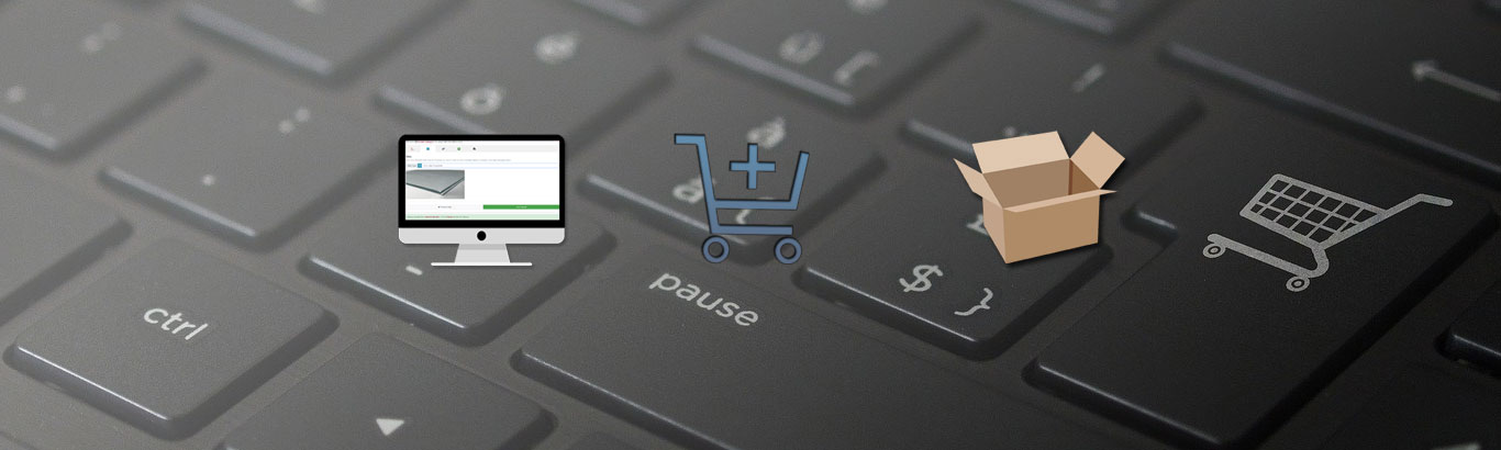 banner showing icons of ordering online and an open delivery box