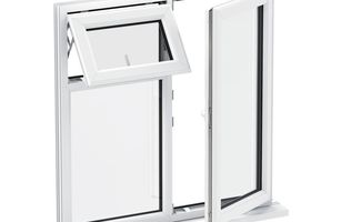 a glazed UPVC Frame in white